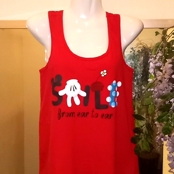 Disney Store Smile from Ear to Ear Minnie Mouse Tank Top - Picture 1 of 11